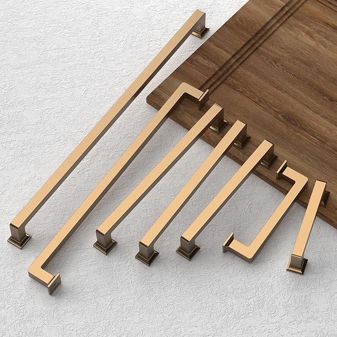 FILTA 5 Inch(128mm) Hole Centers Champagne Bronze Cabinet Pulls(Set of 10),Champagne Cabinet Pulls Zinc Alloy Kitchen Cabinet Handles Cabinet Hardware for Cabinets Cupboard Drawer