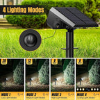 Solar Spot Lights Outdoor, [4 pack/118 LED] 4 Modes Auto On/Off Solar Landscape Spotlights, Ip67 Waterproof Solor Powered Pathway Lights for Outside Yard Garden Walkway Tree Patio (Cool White)