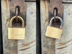 Rust Proof Lock, Solid Brass Padlock with Brass Shackle, 1-1/2" Wide, Light Duty Small Marine Grade Padlock