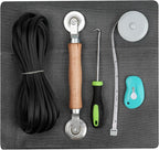 Windows Screen Replacement and Screen Door Repair Kit, 6Pcs Window Screen Fiberglass Mesh Kit - Window Screen & Screen Door Mesh & Screen Porch Repair Kit (Gray, 48" x 118")