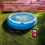 3500W Immersion Water Heater Portable Electric Large Swimming Pool & Hot Tub Fully Submersible Water Heater with Thermostat, GFCI Leakage Protection for Bathtub, baptismal pool,inground pool