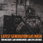 MIRA SAFETY CM-8M Full-Face CBRN Gas Mask W/Canteen - Reusable Survival Nuclear Chemical Respirator for Prepper Gear and Supplies - Best Particulate Protection for Disaster, Tactical, & General Use