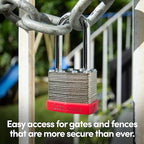 Lion Locks 12 Keyed Alike Padlocks with 2" Long Shackle, 24 Keys - Padlocks for Outdoor Use, Locks with Keys, Hardened Steel Case, Pick Resistant Brass Pin Cylinder for Hasp Latch, Locker, Gate