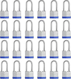 Lock, 1-9/16" (40mm) Laminated Keyed Padlocks，keyed Alike Locks, 2 inch Long Shackle Locks- Pack of 24