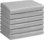 HOMEXCEL Grey Microfiber Glass Cleaning Cloths-6PK, 16"x14" Lint Free Window Cleaning Cloth, Glasses, Mirrors, Screens, Stainless Steel, Premium Microfiber Wipes for Cleaning, Glass and Window Cleaner