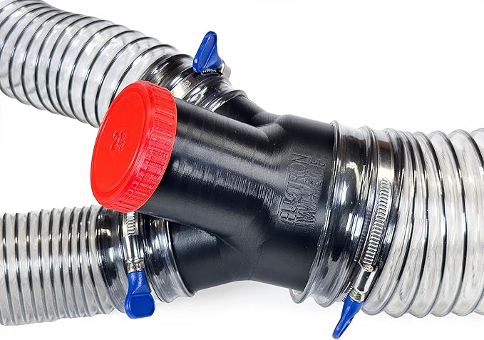 4" to 2-1/2" 3-Way Dust Collection Splitter Junction Fitting, Multi Port Fits Standard Hoses and Shop Vac Accessories, Dust Medusa