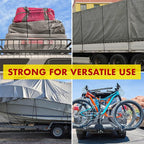 Miloo Rubber Bungee Cords with Hooks - Heavy Duty Tarp and Cargo Straps - Made in USA