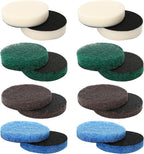 16pcs Power Scrubber Pad Set Compatible with Dremel Versa PC10 Ruby Horsepower Includes 4 Foam, 4 Kitchen, 4 Performance, 4 Microfibre Pads Electric Cleaning Tool Replacement Scouring Pads Accessories