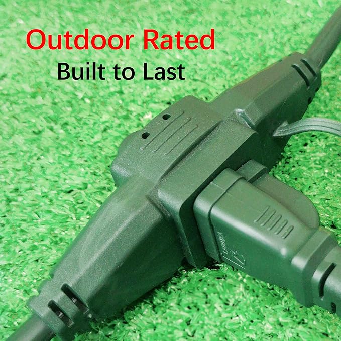 Clear Power 16 Gauge 3Prong Cords (3 Outlets, Green, 25 ft)