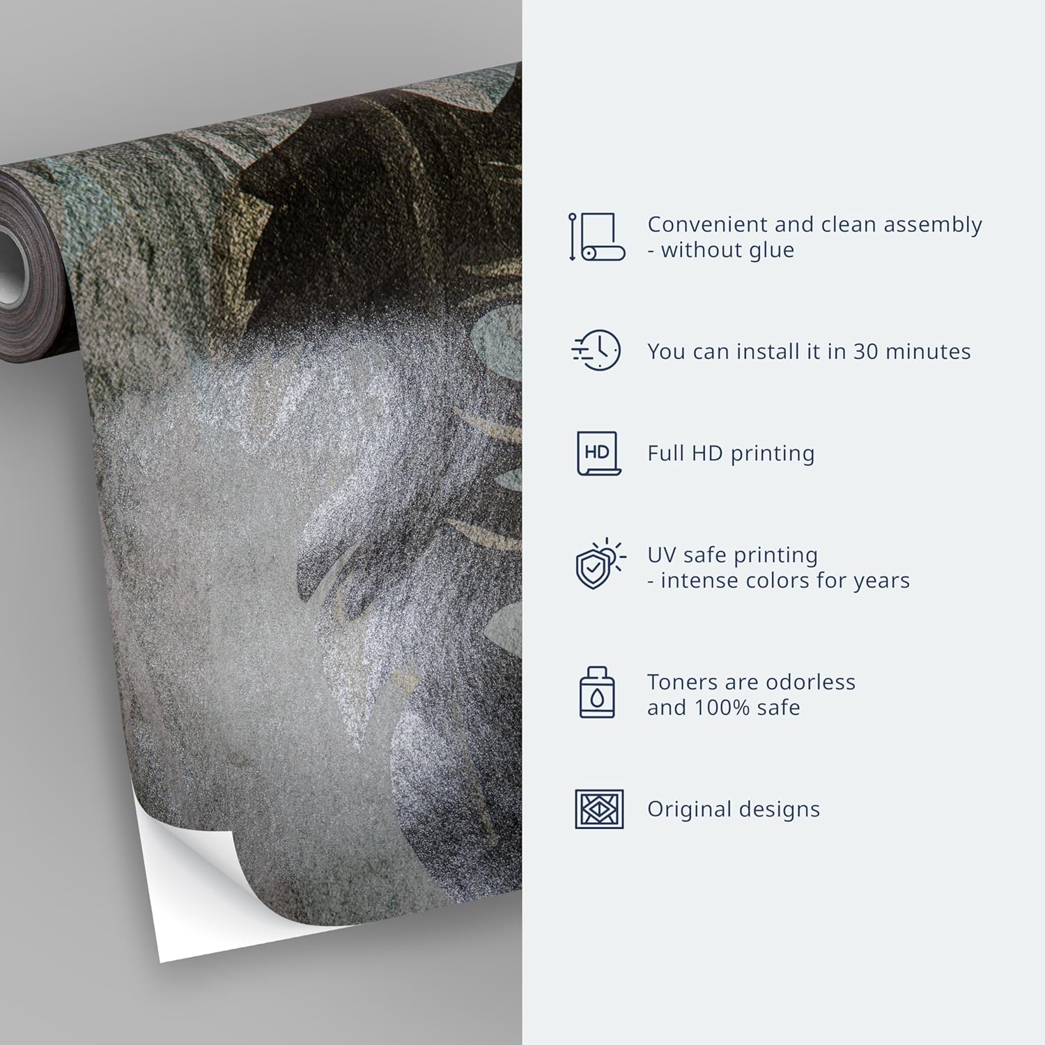 artgeist Wall Mural World Map 77x55 in - XXL Peel and Stick Self-Adhesive Wallpaper Removable Large Sticker Foil Wall Decor Print Picture Image Design Map of The World k-A-0108-a-a