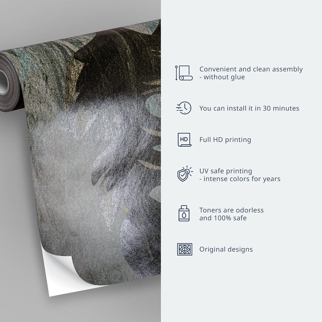 artgeist Wall Mural World Map 193"x138" - XXL Peel and Stick Self-Adhesive Wallpaper Removable Large Sticker Foil Wall Decor Print Picture Image Design Map of The World k-A-0126-a-a