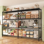 REIBII 70"W Metal Shelving, Storage Shelves 4-tier Wire Shelving Unit Load 1240LBS Metal Shelves for Storage Adjustable Shelving Rack for Pantry Kitchen Commercial school Garage 70"W*15.8"D*62.9"H