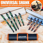 36-Piece Reciprocating Saw Blade Set with Organizer Pouch - Metal&Wood Cutting, Pruning Saw Blades