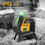 PREXISO 360 Laser Level with Tripod - IP54 Rechargeable Wide Angle Vertical Line Laser, 100Ft Green 3 Brightness Adjustment Self Leveling Cross Line for Construction, Floor Tile, Renovation