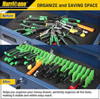 HURRICANE Plier Organizer Rack, 10-Slot Pliers Rack with Non-Slip Rubber Base, Tool Organizer, Tool Drawer Toolbox Storage, Green, Extendable Design, Fit 3” H, 1 Pack