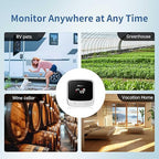 Frigga 4G Cellular & WiFi Temperature Humidity Monitor, 2 Years Subscription Included, Remote Temperature Sensor with App, Email, Voice Alerts for RV, Pets Safety, Vacation Home Monitoring, S0