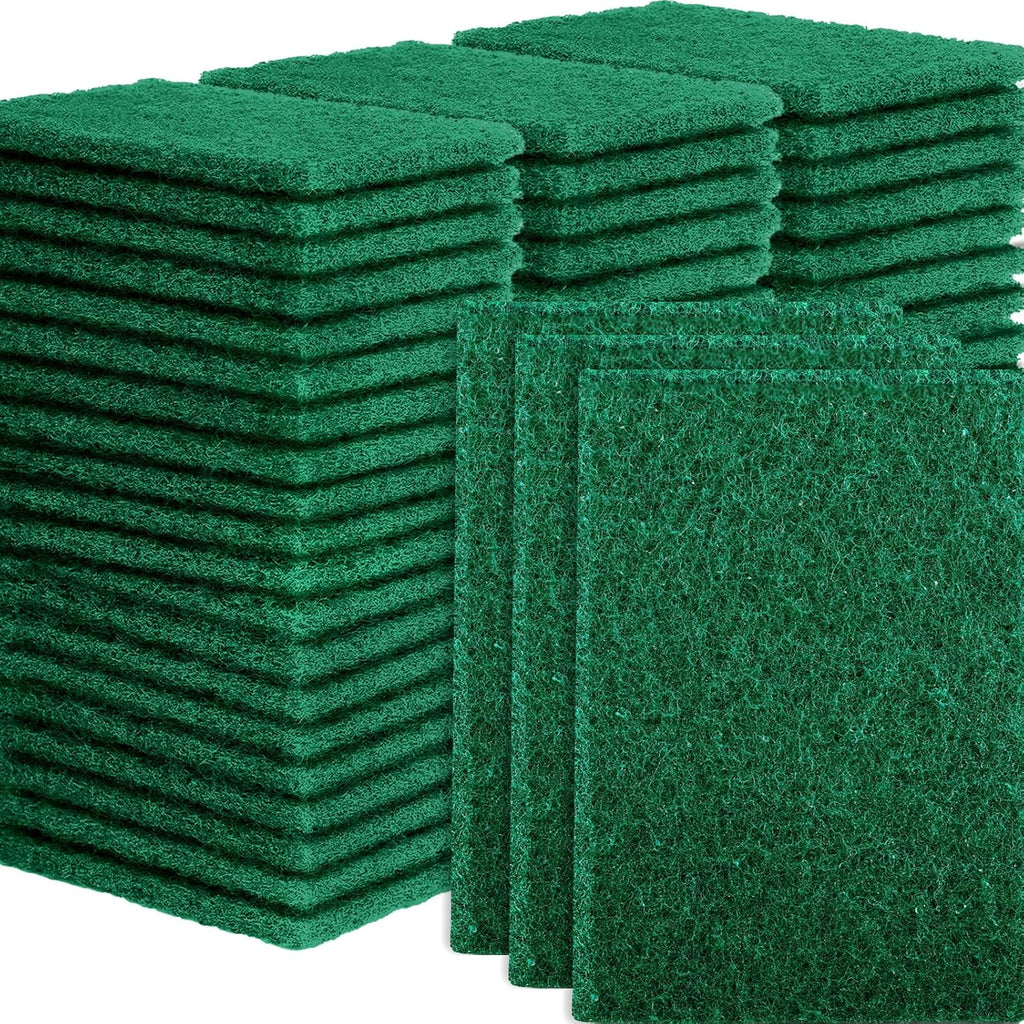 80 Pcs Heavy Duty Scour Pads,Scouring Pads,4 x 5.95 inch Scrubbing Pads for Metal Grills & Kitchen Scrubbers,Non-Scratch Reusable Dish Scrubbing Pads for Kitchen Dishes Sink Bathtub(Green)