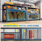 Bepatio 8250LBS Garage Shelving Heavy Duty Storage Shelves Industrial Metal Shelving Adjustable 3-Tier Shelves for Garage, Warehouse Basement 24" D × 60" W × 66" H