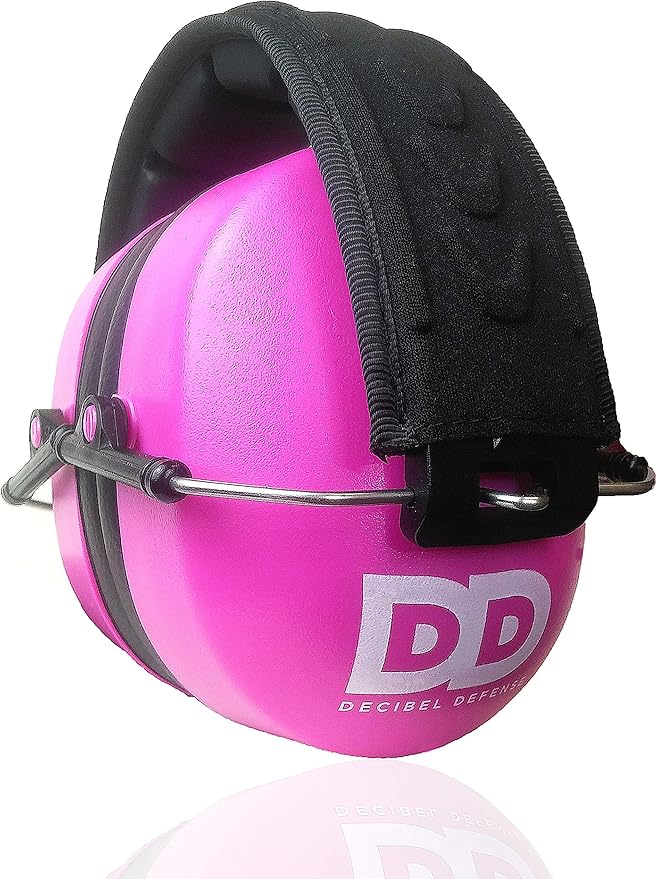 DECIBEL DEFENSE Professional Safety Ear Muffs 37dB NRR - The HIGHEST Rated & MOST COMFORTABLE Ear Protection For Shooting & Industrial Use - THE BEST HEARING PROTECTION GUARANTEED! (PINK)