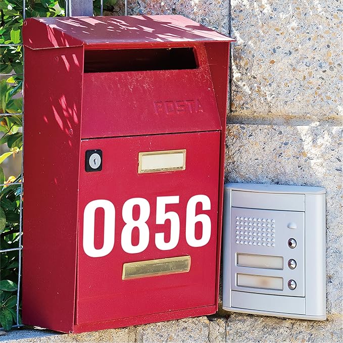 220 PCS Letter Stickers Big Font Mailbox Numbers and Letters Self Adhesive Vinyl Waterproof Alphabet Number Stickers for Bulletin Board Mailbox House Address,Cars,Poster,Business Decor(6 Inch,White)