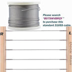 10 Pairs Left&Right Handed Thread Lag Screws for 1/8" Decking Cable Railing Kit/Hardware, Non-Turnbuckle System, Silver