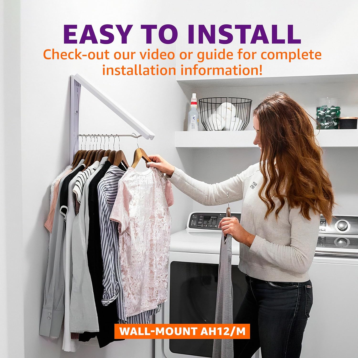 InstaHanger - Wall Mounted Drying Rack - The Original Collapsible Clothes Drying Rack and Storage