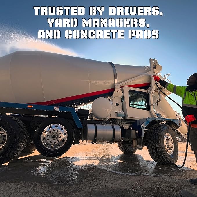 Heavy Concrete Remover Bundle – Non-Corrosive Acid Alternative Dissolves Hardened Concrete, Safe on Metal & Paint, 1 Quart Spray + 1 Gallon Refill