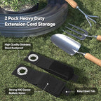 Garden Tool Organizer Wall Mount, 32 inches Tool Storage Rack with Adjustable Hooks, 600lbs Adjustable Heavy Duty Metal Hooks, Yard Shed Rack Holder System Hanging Rake Broom Mop Snowboard, Men Gift