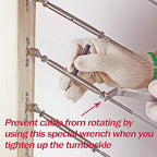 T316-Stainless Steel Adjustable Angle 1/8" Cable Railing Kit/Hardware for Wood Post，Marine Grade (10 Pack)