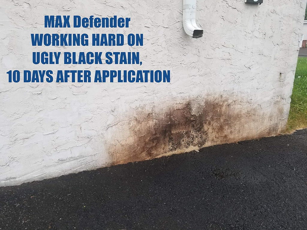 MAX Defender Ready-to-Use Outdoor Cleaner | Eliminates Stains from Mildew, Algae & Lichen | Multi-Surface Cleaner for Decks, Patios, Driveways, Siding, Concrete, Vinyl, Wood, Fences & Outdoor Surfaces