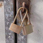 Weather Proof Lock, Solid Brass Padlock with Brass Long Shackle, 1-1/2" Wide, Light Duty Small Marine Grade Padlock