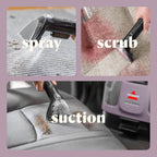 BISSELL Little Green Mini Cordless Portable Carpet and Upholstery Deep Cleaner, Car/Auto Detailer, with HydroRinse Self-Cleaning Tool and 4" Tough Stain Tool, Limited Edition Color Dusk Pink, 4015F