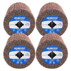4" Non-Woven Wheel, Pack of 4, 100x100mm, Medium Grit 120, A/O, for Polishing Burnishing Machine