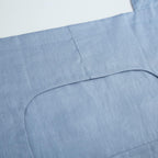 Amazhiyu 100% Linen Door Hanging Laundry Hamper Bag, 19x27 Inches, Steel Blue