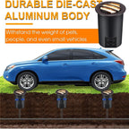 [6 Pack]CLOUDY BAY 9W Low Voltage Landscape Lights,LED Well Lights,Grated Top,12V-24V Waterproof Outdoor,2700K/3000K/3500K/4000K/5000K In Ground Lights for Fence Pathway Deck,Transformer Excluded