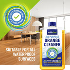 WoldoClean Orange Oil Cleaner Concentrated 25.36 fl oz (1 : 1000) - makes up to 200 Gallons Multi-Use Adhesive & Grease Remover, Custom-Dilution Citrus Degreaser for Floors, Kitchen & Bath