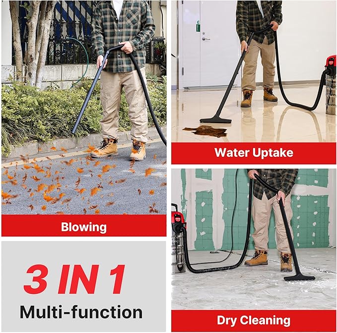 Shop-Vac 6 Gallon 4.0 Peak HP Wet/Dry Vacuum, Wall Mountable Compact Shop Vacuum with 20 ft Extra Long Hose & Accessories - Ideal for Jobsite, Garages, Car & Workshops