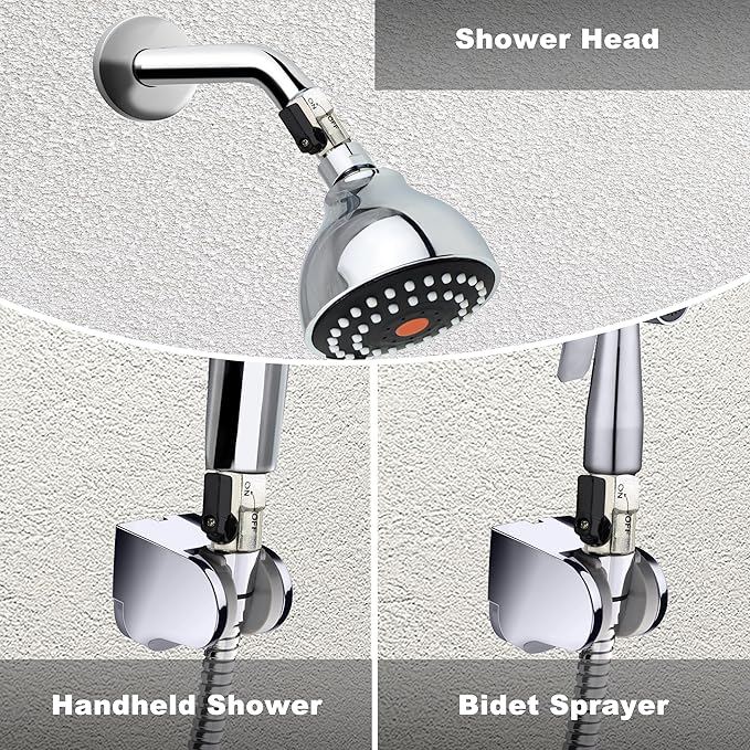 YOO.MEE Shut-Off Brass Ball Valve 1/2'' Standard Connections with Polished Chrome Finish