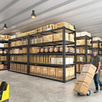 2800LBS Garage Shelving Heavy Duty 5 Tier Garage Storage Shelves, Adjustable Metal Shelving Unit Utility Rack Shelf for Warehouse, Pantry, Closet, Kitchen 72" H x 48" W x 18" D, Black，2PCS