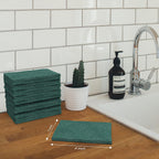 100 Pack Heavy Duty Scouring Pads 3x4 Inch – Green Scrubbing Pads, Non Scratch Bulk Scrub Pads for Kitchen, Dishes, Pots, Pans, Grill & Household Cleaning – Reusable Multipurpose Scrubber Pads