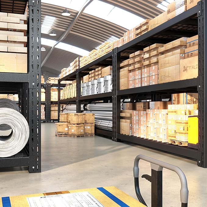 Bepatio 8250LBS Garage Shelving Heavy Duty Storage Shelves Industrial Metal Shelving Adjustable 3-Tier Shelves for Garage, Warehouse Basement 24" D × 60" W × 66" H