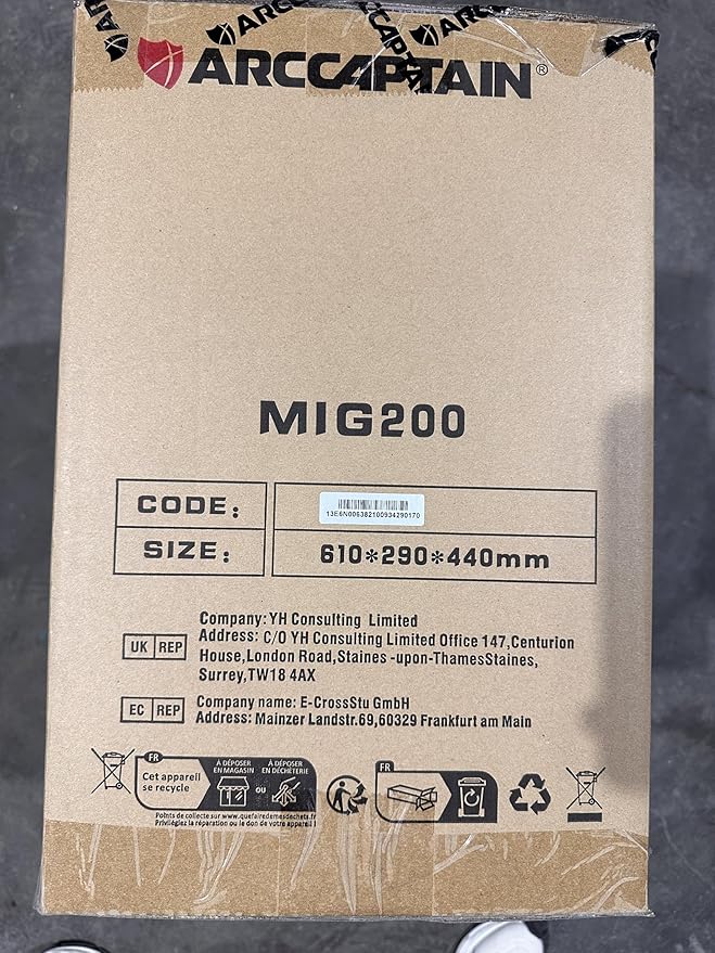 ARCCAPTAIN MIG Welder, 200Amp 6 in 1 Gas MIG/Gasless Flux Core MIG/Stick/Lift TIG/Spot welding/Spool Gun 110V/220V Aluminum Multi Process Welding Machine with LED Digital Display, Burn Back Adjustment