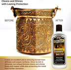 Parker & Bailey Brass & Copper Cleaner – Removes Tarnish and Restores Shine on Metal, Antique Décor, Pans & Furniture, 8 oz Bottle