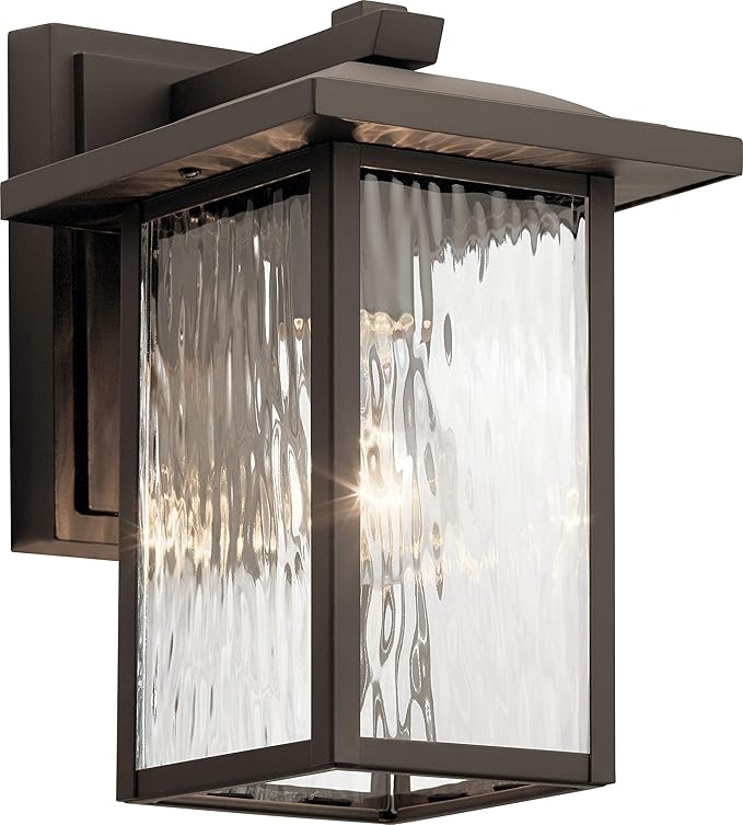 Kichler 49924OZ Capanna Outdoor Wall Sconce, 1-Light 60 Watts, Olde Bronze