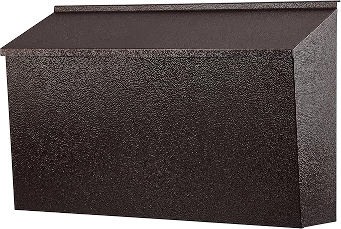 KYODOLED Wall-Mount Mailbox, Large Capacity Mail Box, Galvanized Steel Rust-Proof Metal Post Box, Mailboxes for Outside,15.7"x9.9"x4.9" Bronze