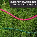 Iron Forge Cable Weatherproof 15 Ft Outdoor Extension Cord - 16/3 SJTW 13 Amp Heavy Duty Neon Pink Extension Cord 3 Prong - Lighted End