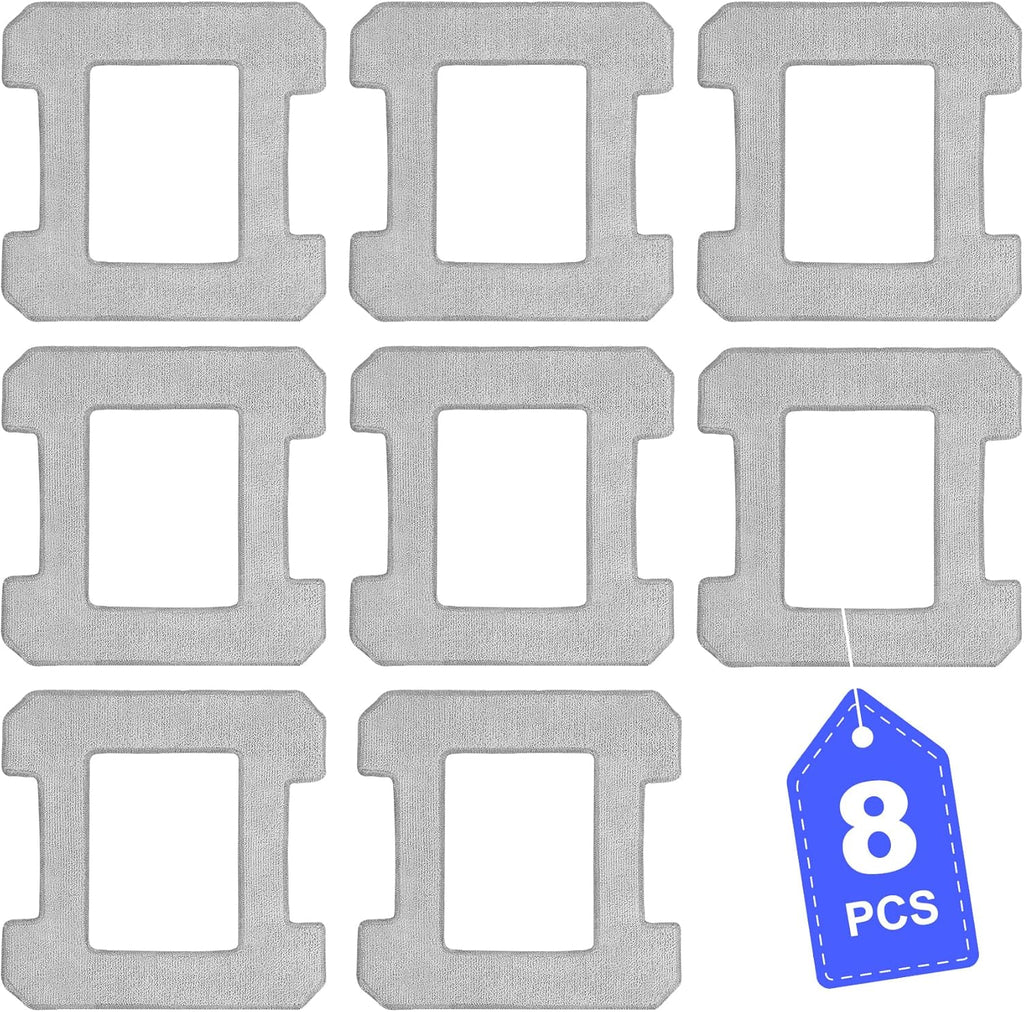 8 Count Cleaning Rag Compatible with Ecovacs Winbot W2 Omni, W1, W1 Pro Window Vacuum Cleaner Robot, Washable Reusable W2 Omni Mop Cloth W1 Mop Pad Accessories