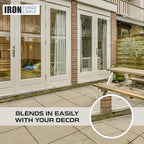 Iron Forge Cable Weatherproof 75 Ft Outdoor Extension Cord with 3 Outlets - 16/3 SJTW Heavy Duty Beige Extension Cord 3 Prong - 10 Amp Power Cable