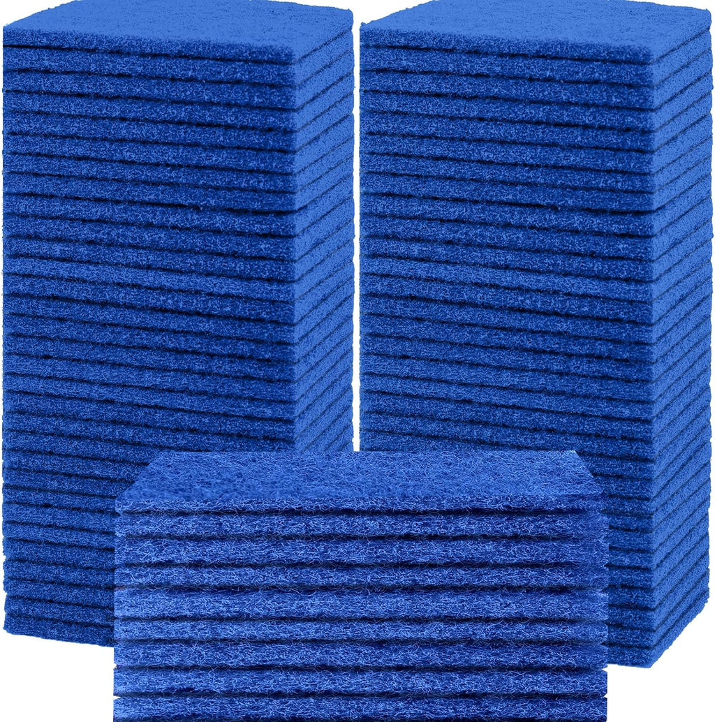 40 Pcs Heavy Duty Scour Pads,Scouring Pads,4 x 5.95 inch Scrubbing Pads for Metal Grills & Kitchen Scrubbers,Non-Scratch Reusable Dish Scrubbing Pads for Kitchen Dishes Sink Bathtub(Blue)