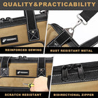 17 IN Large Tool Bag For Men Heavy Duty, Drill Bag Tool Bag Organizer, Wide Mouth Waterproof Hard Bottom Multiple Pockets Tool Tote, Tool Caddy, Maintenance